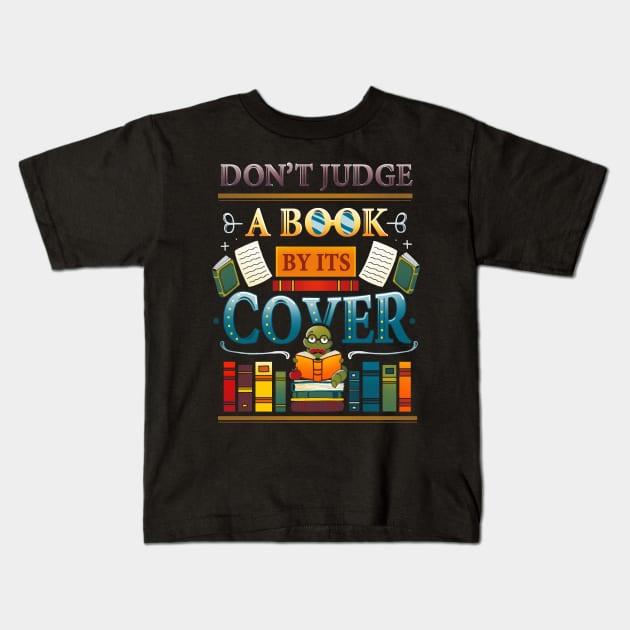 Don't judge a Book by its Cover Kids T-Shirt by Vallina84